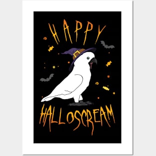 Happy Halloscream Cockatoo Posters and Art